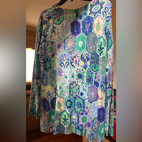 Talbots Multicolor Patterned Crew Neck Sweater - Picture 2 of 3